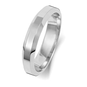 "Soft Court Bevelled" - Wedding Band - Ebony Jewellery Chichester - Bespoke by Ebony