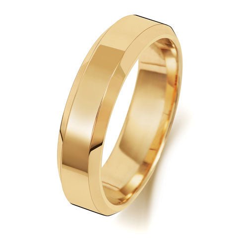 "Soft Court Bevelled" - Wedding Band - Ebony Jewellery Chichester - Bespoke by Ebony