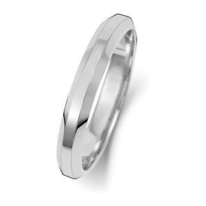 "Soft Court Bevelled" - Wedding Band - Ebony Jewellery Chichester - Bespoke by Ebony