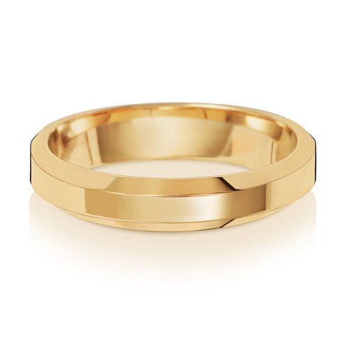 "Soft Court Bevelled" - Wedding Band - Ebony Jewellery Chichester - Bespoke by Ebony