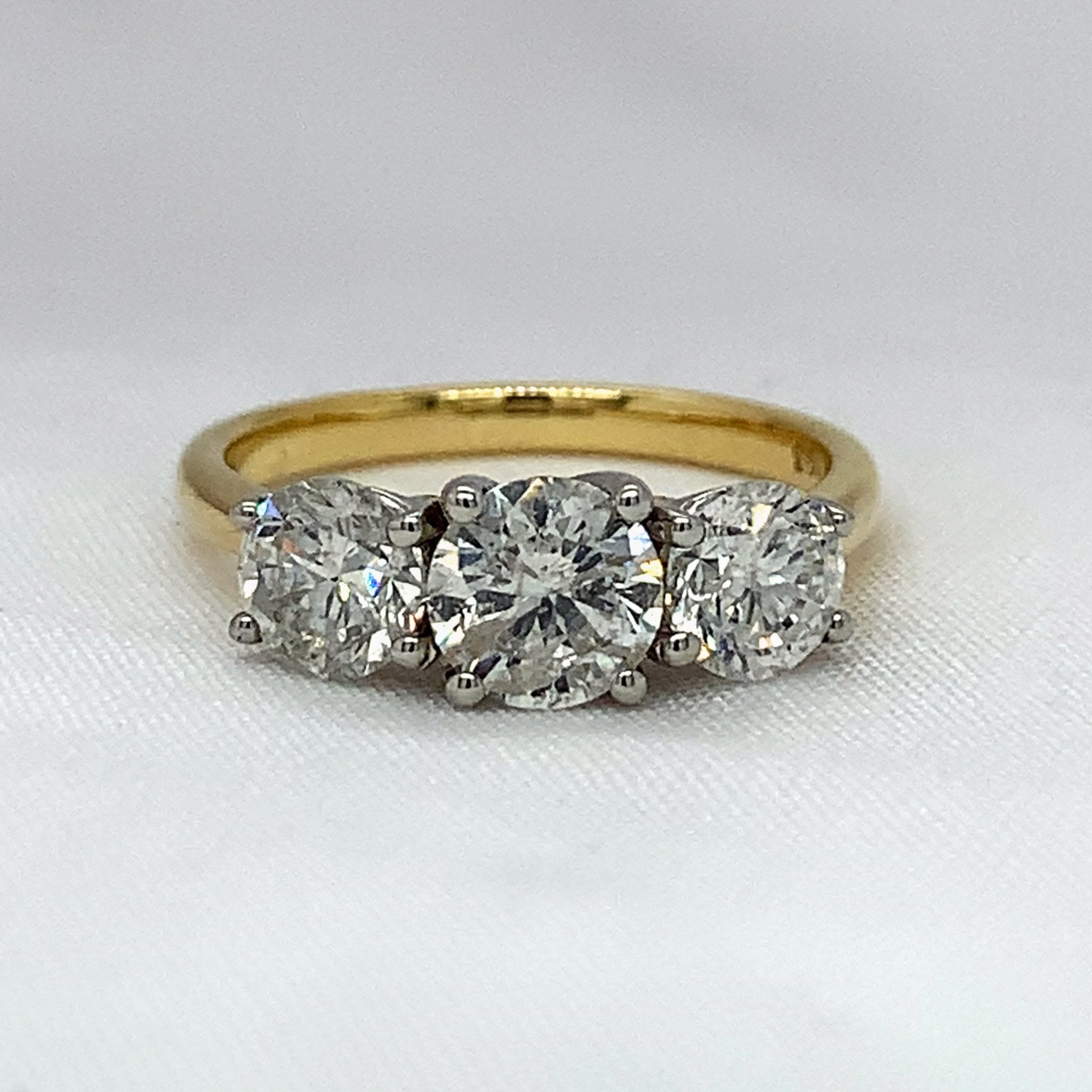 "Sophia" - Three Stone Round Brilliant Cut Diamond Engagement Ring set in a Claw Setting - Engagement Ring - Ebony Jewellery Chichester - Bespoke by Ebony