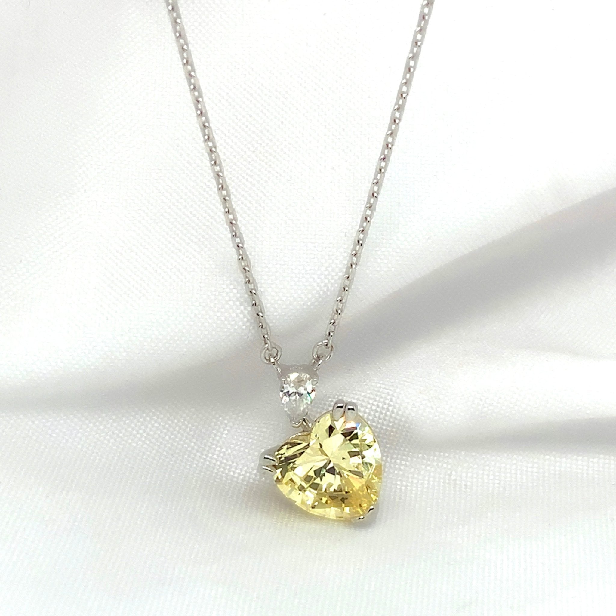 "Valentina" - Platinum-Plated Necklace - Ebony Jewellery Chichester - Bespoke by Ebony