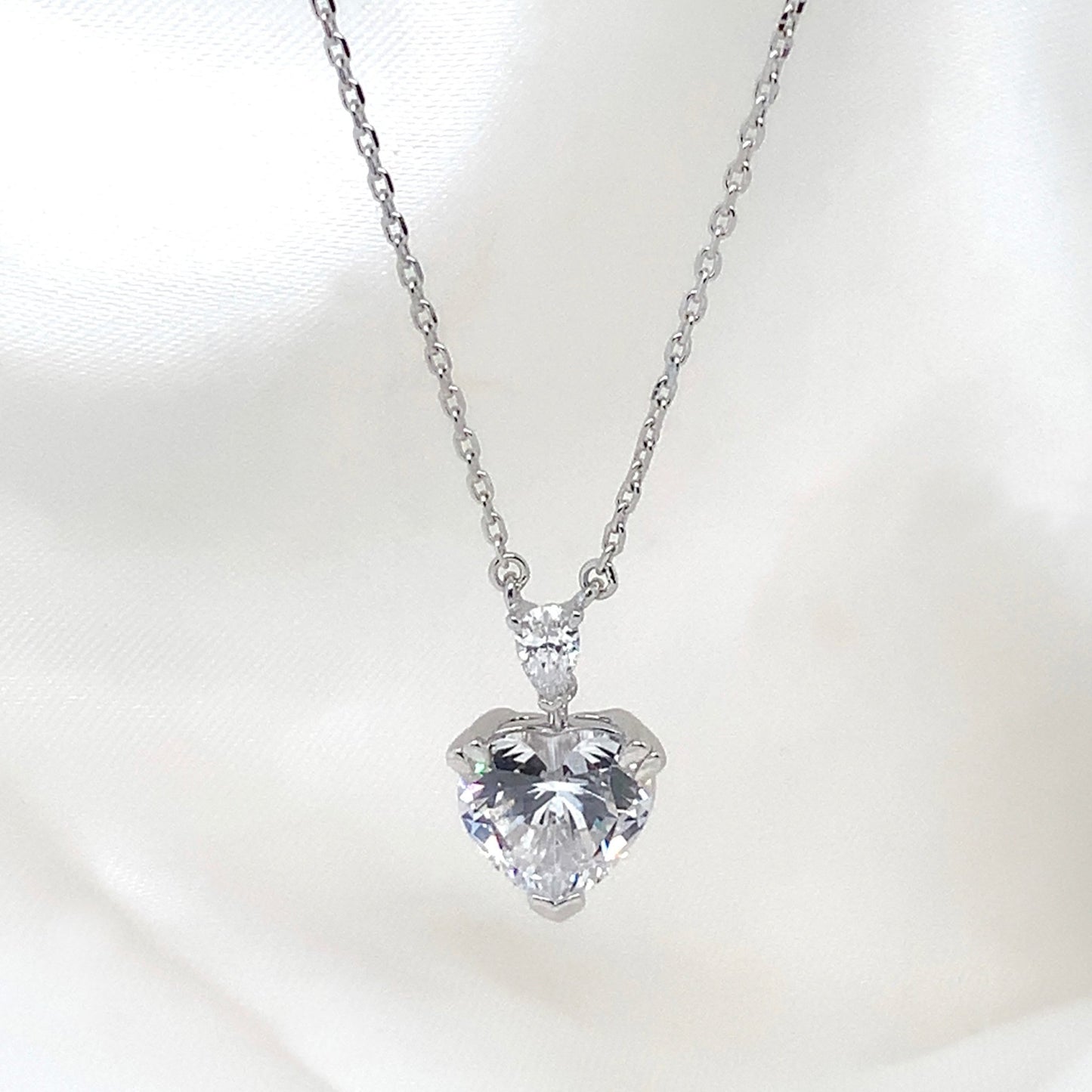 "Valentina" - Platinum-Plated Necklace - Ebony Jewellery