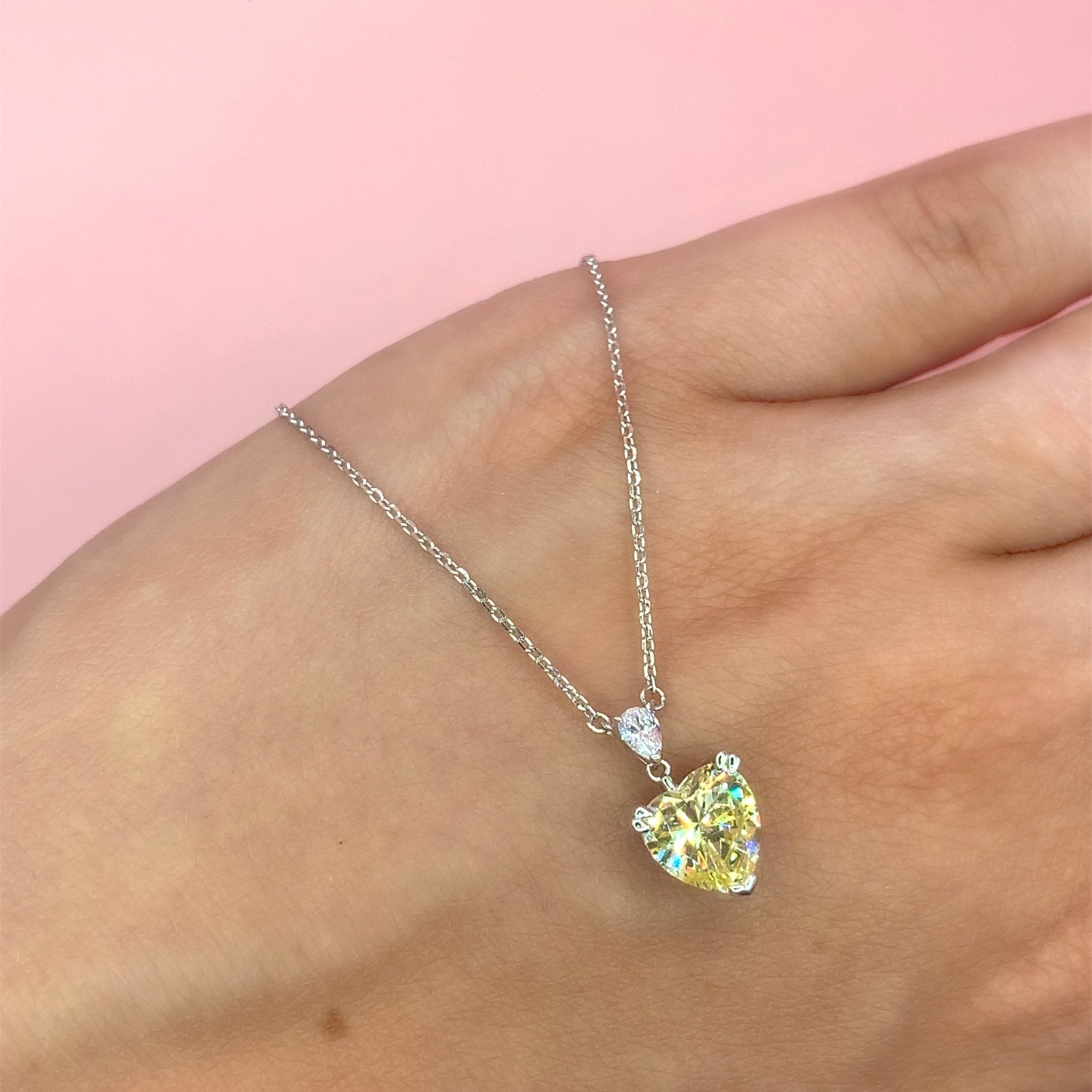 "Valentina" - Platinum-Plated Necklace - Ebony Jewellery Chichester - Bespoke by Ebony